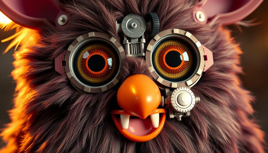Furby animatronic facial mechanics